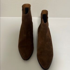 rag & bone Brown Chelsea Boots with Elastic Panels and Pointed Toe